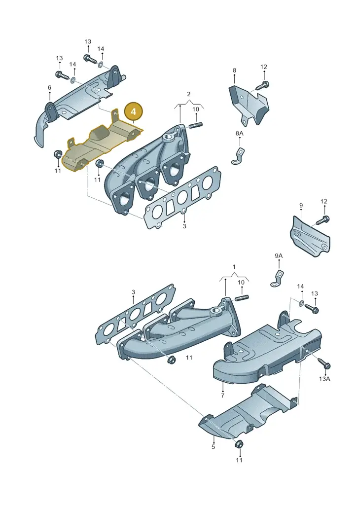 06E253008F — Audi A6 2.7 TDI (2008-2011) diagram 448253100, position 4