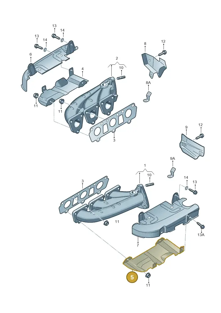 06E253009F — Audi A6 2.7 TDI (2008-2011) diagram 448253100, position 5