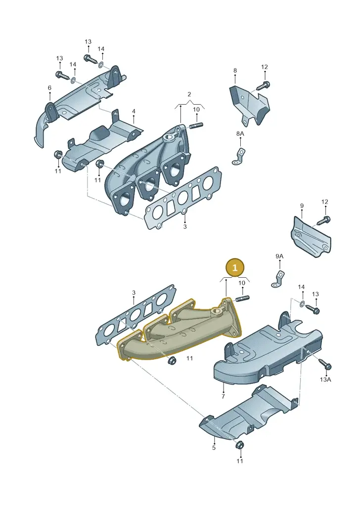 06E253031AC — Audi Q7 qu. 3.0 TDI (2015-2019) diagram 448253100, position 1