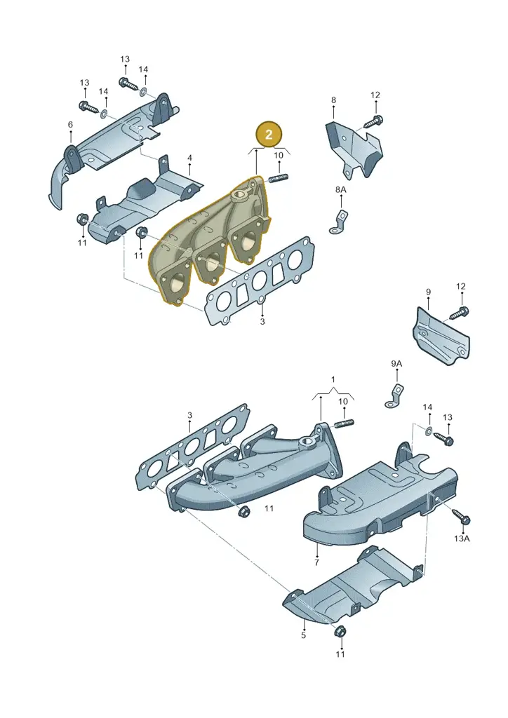06E253032K — Audi Q5 qu. 2.0 TDI (2008-2012) diagram 448253100, position 2
