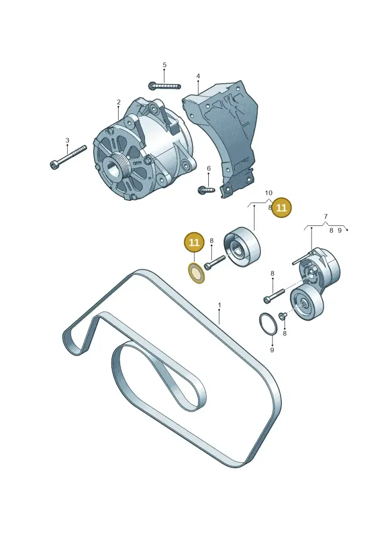 06E903097A — Audi A8/S8/qu. lang    08> (2007-) diagram 291903450, position 11
