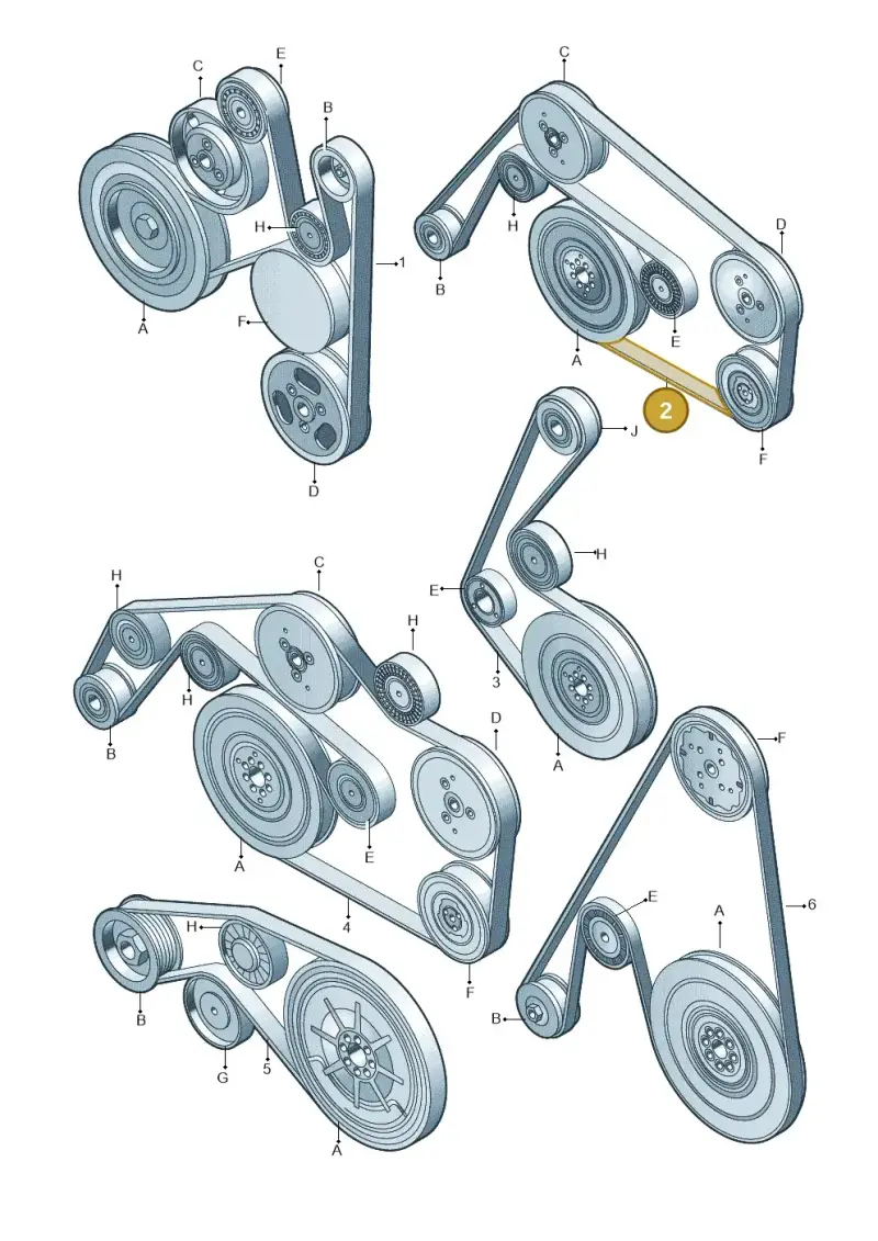 06E903137AE — Audi Q7 qu. 3.0 TDI (2009-2015) diagram 675903950, position 2