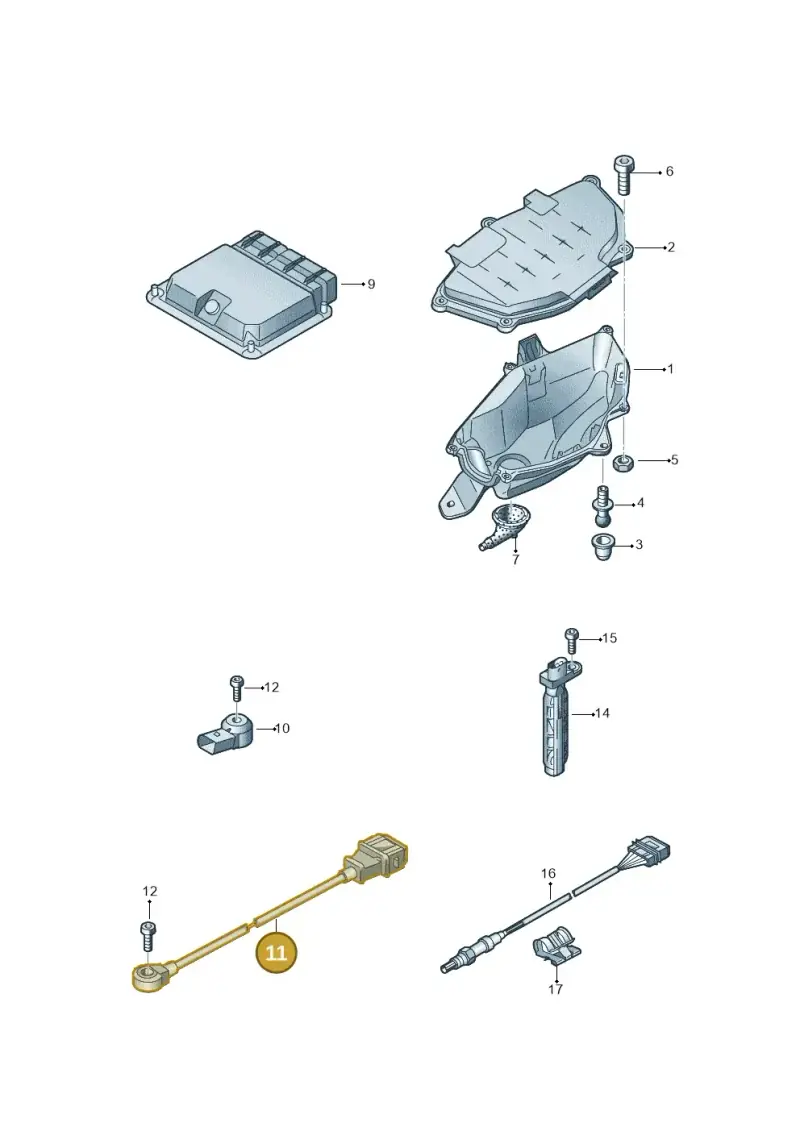 06E905377M — Audi A6 qu. 3.0 tdi (2014-2018) diagram 788906000, position 11