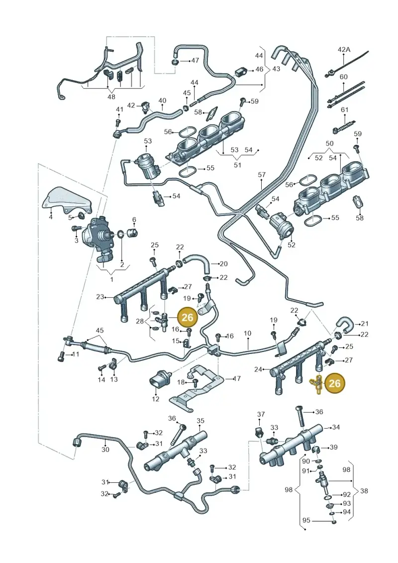 06E906031A — Audi Q7 qu. 3.0 TDI (2015-2019) diagram 771133240, position 26