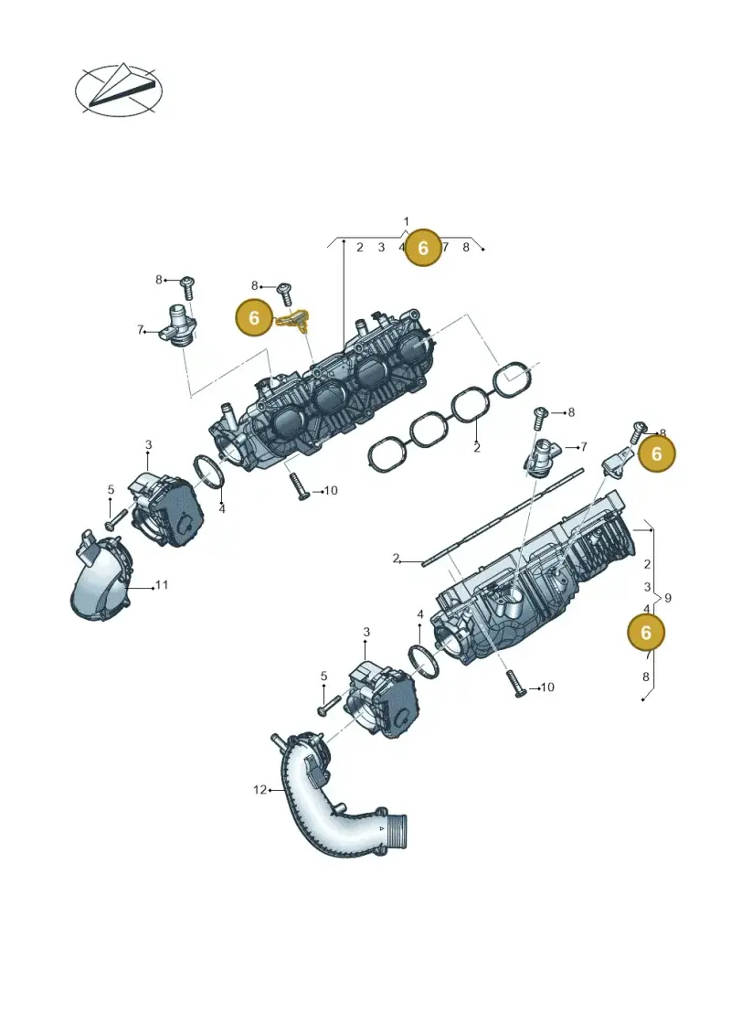 06E906051AG — Audi A8L (2017-2022) diagram 624133030, position 6