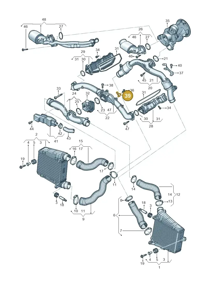 06E906051AG — Audi A8L (2017-2022) diagram 838145500, position 39