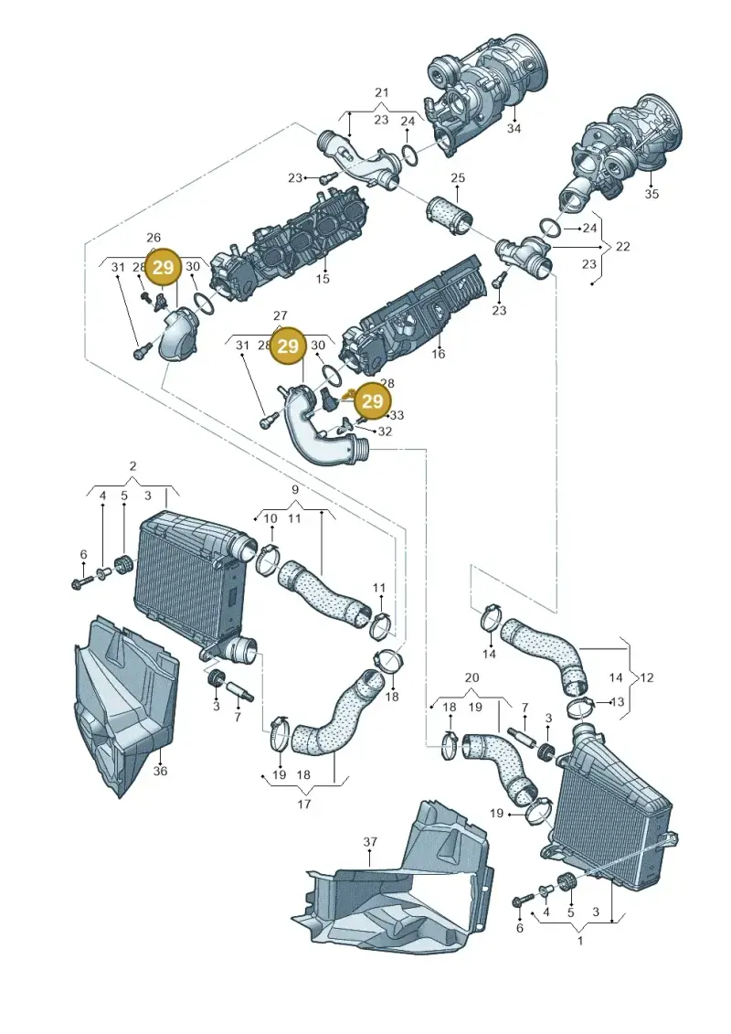 06E906051AG — Audi A8L (2017-2022) diagram 838145550, position 29
