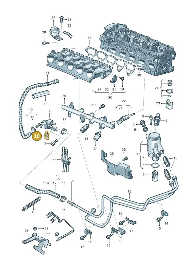 06E906051K — Audi RSQ3 qu. 2.5 (2013-2018) diagram 676133340, position 10