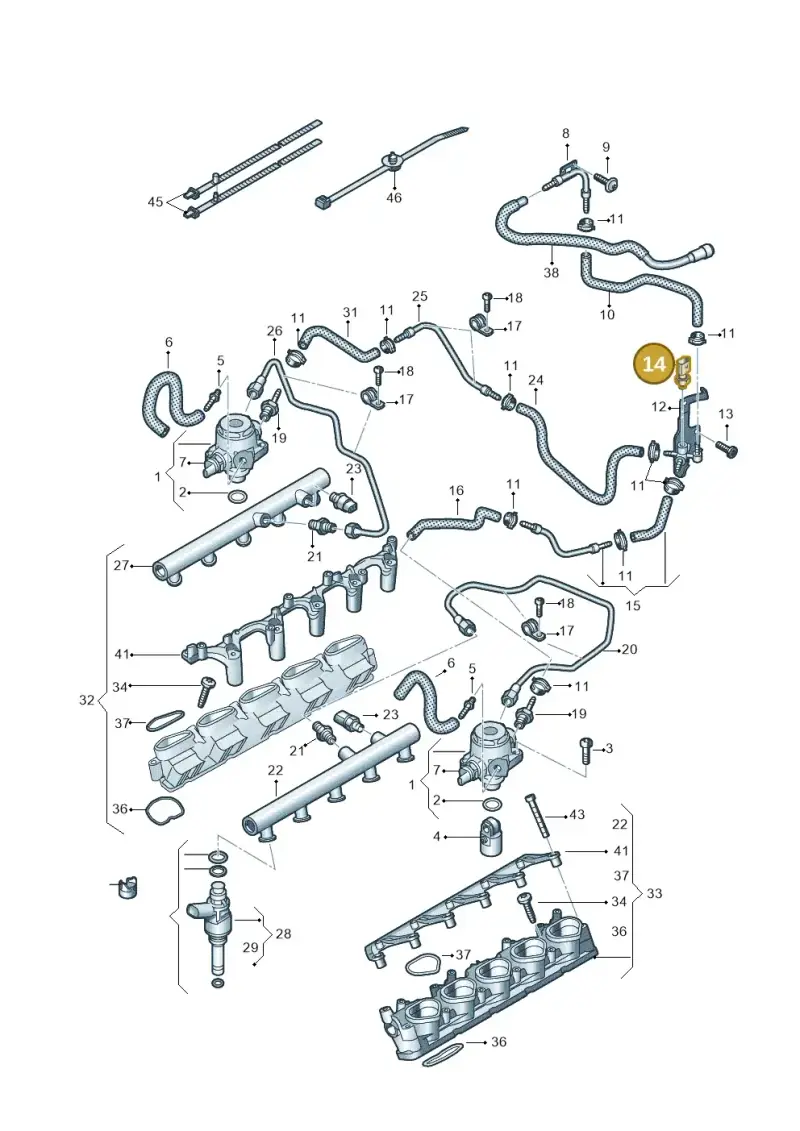 06E906051K — Audi R8 Spyder (2015-2024) diagram 872133240, position 14