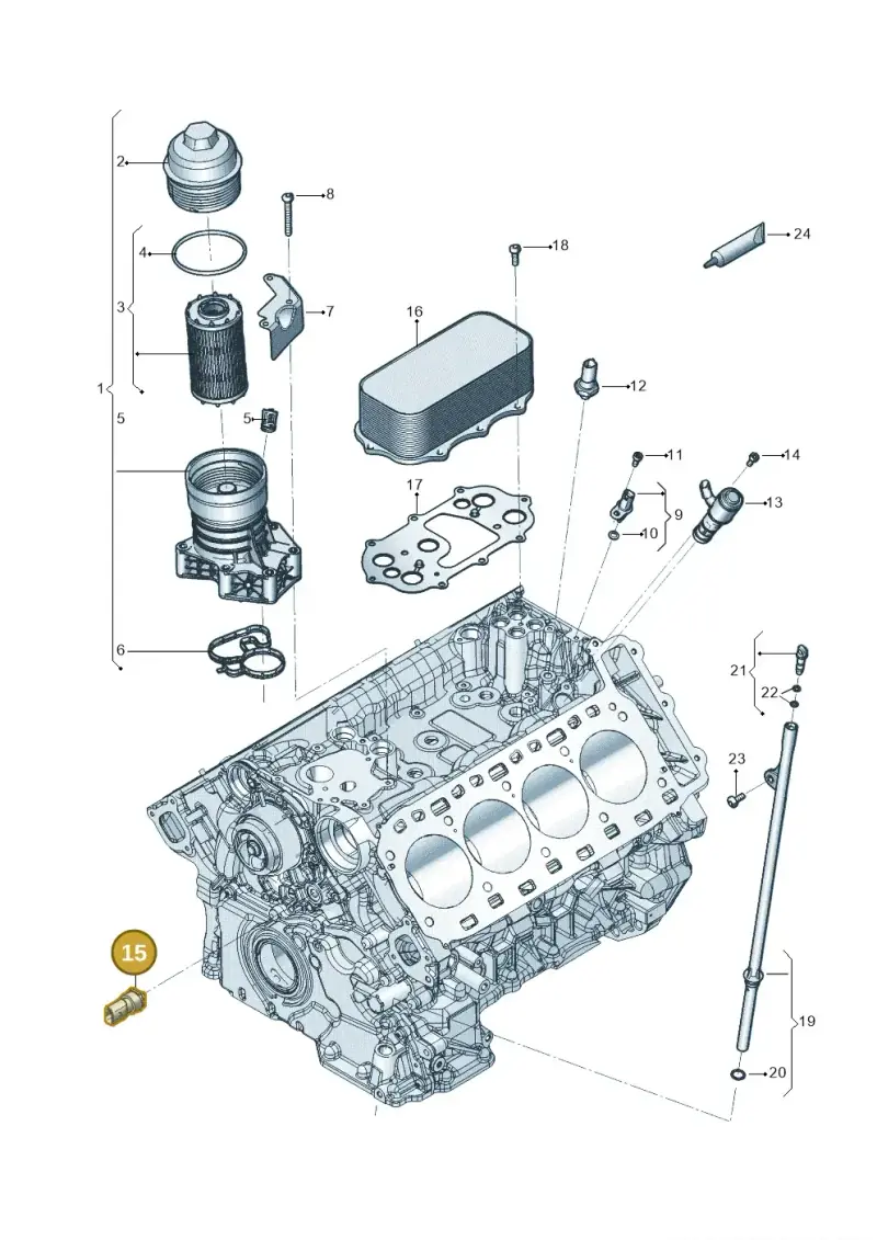 06E906054J — Audi RS6 Avant (2019-) diagram 819115100, position 15