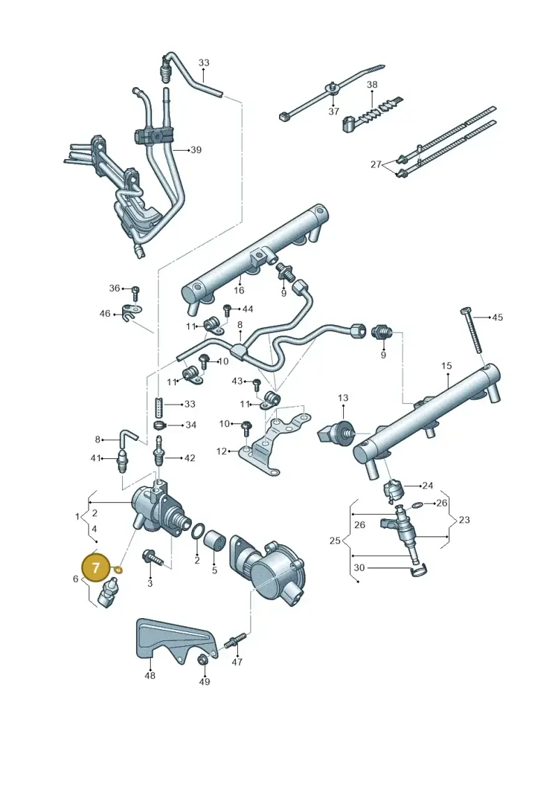 06E906149B — Audi A8L qu. 3.0 TDI (2013-2018) diagram 696133180, position 7