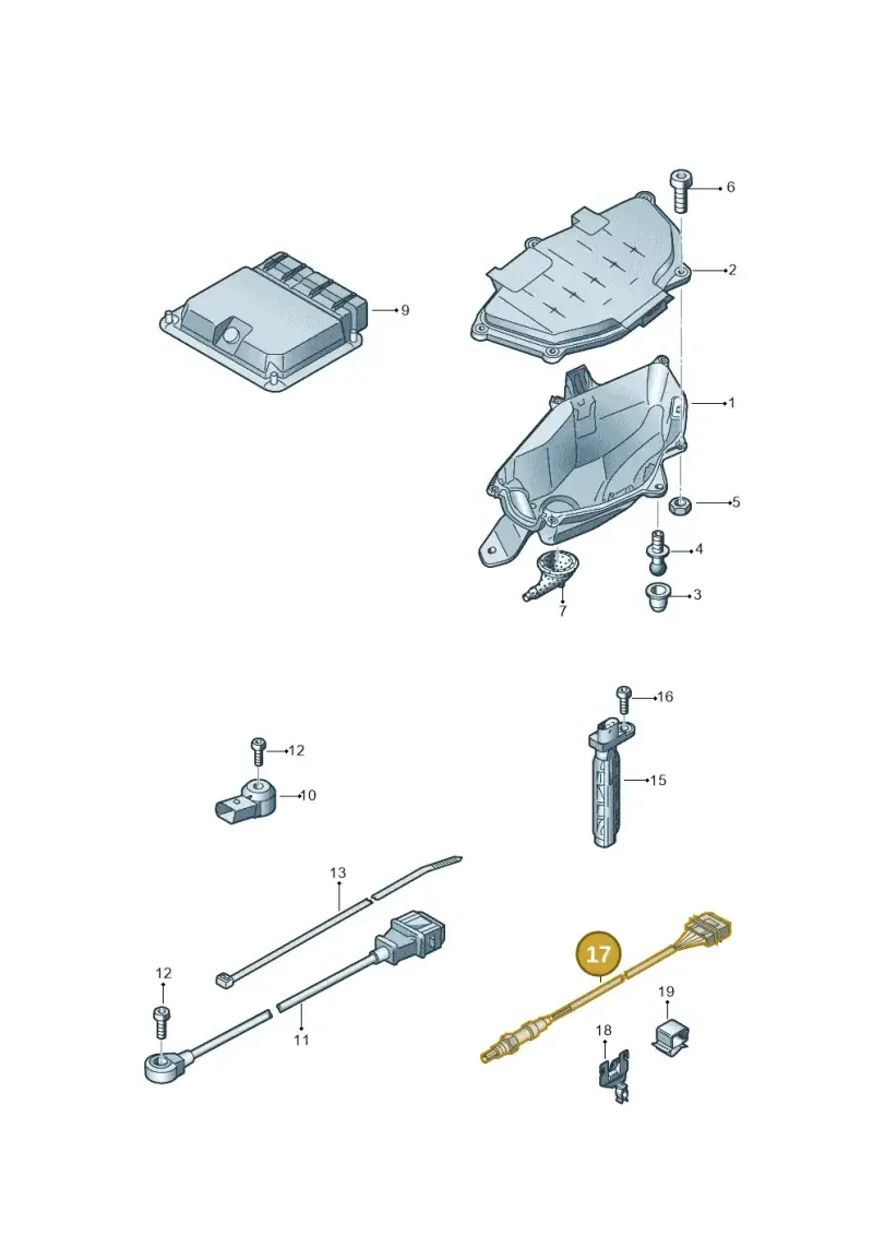 06E906265AB — Audi A6 2.0 tdi (2010-2015) diagram 717906000, position 17