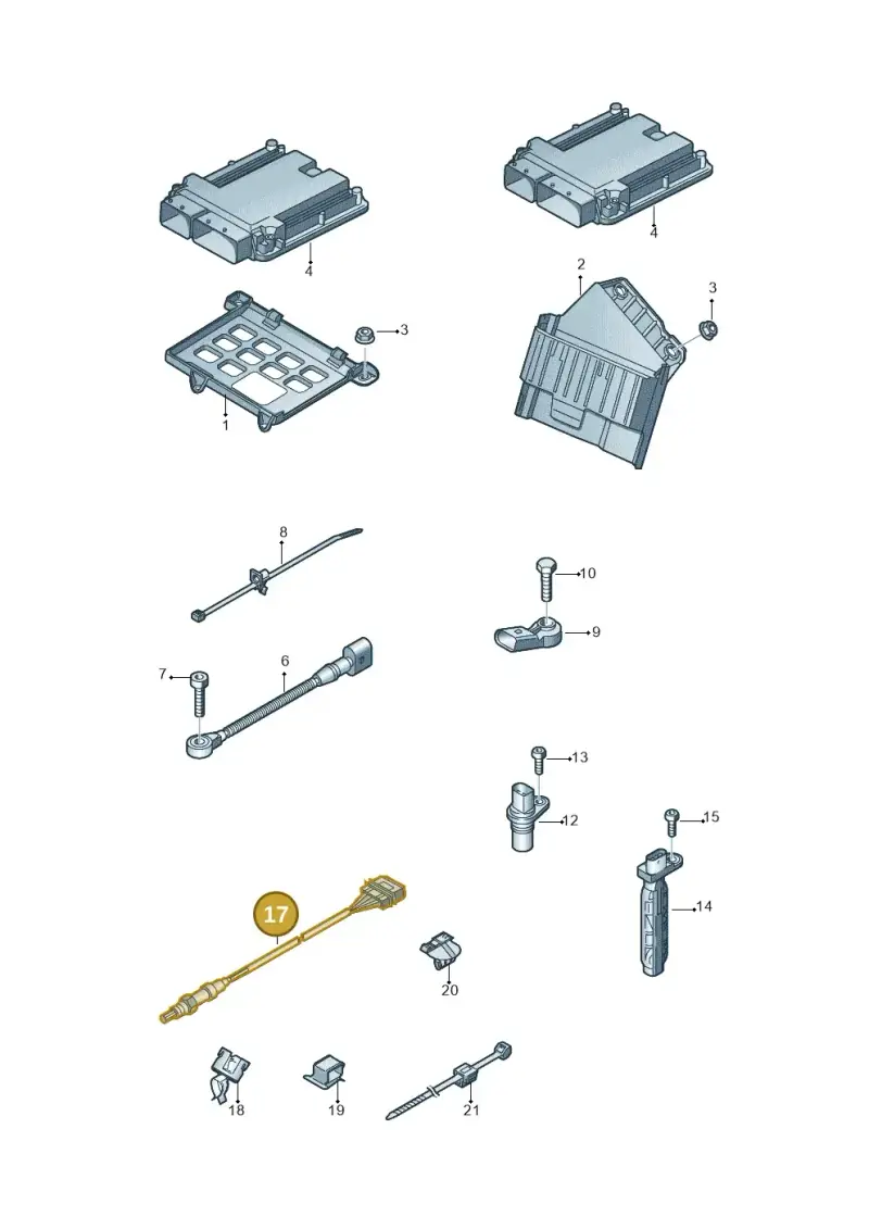 06E906265AM — Audi A8L qu. 3.0 TDI (2013-2018) diagram 771906000, position 17