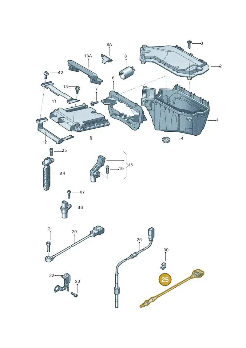 06E906265Q — Audi A4L 2.0 (2008-2012) diagram 687906000, position 25