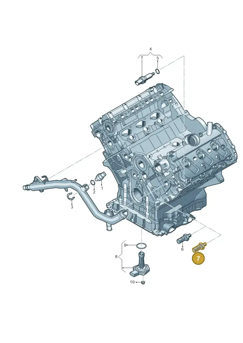 06E919081G — Audi A8L qu. 3.0 TDI (2013-2018) diagram 711919650, position 7