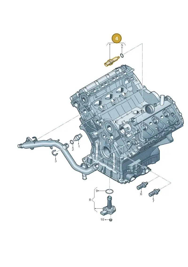 06E919501C — Audi A8L qu. 3.0 TDI (2013-2018) diagram 711919650, position 4