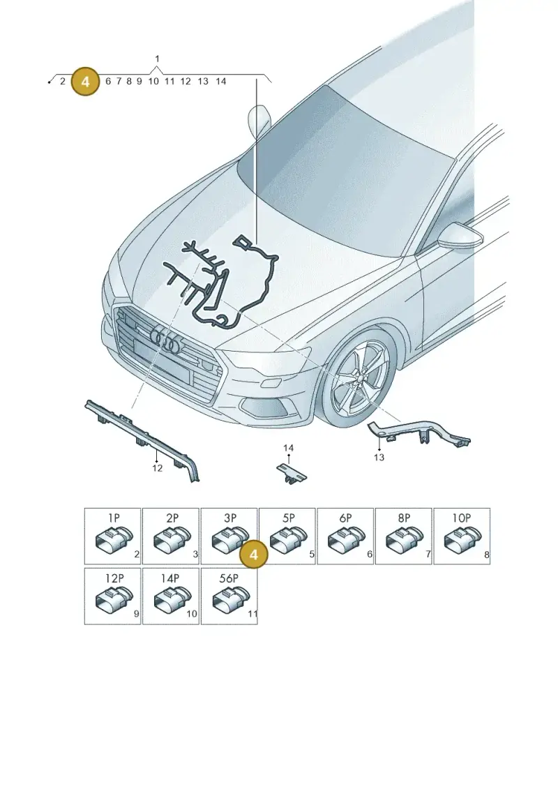 06E973703 — Audi A6 2.0 (2018-) diagram 430971450, position 4