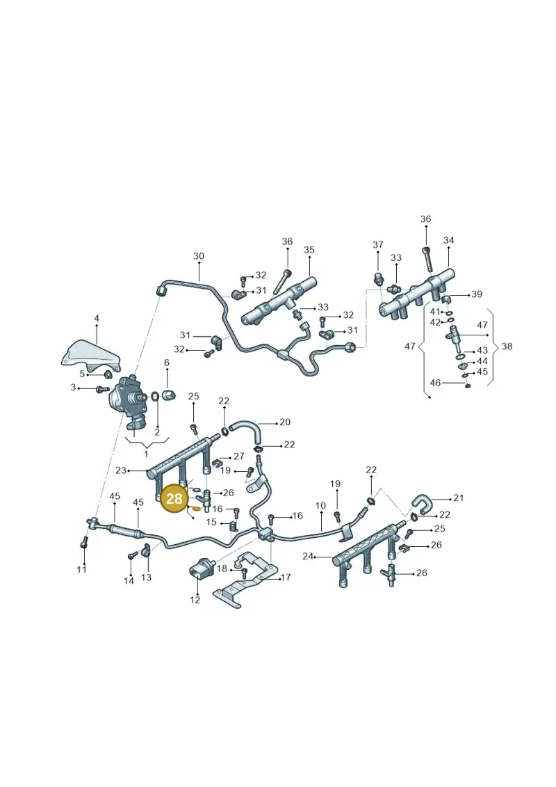 06E998906 — Audi A6 1.8 (2015-2019) diagram 887133230, position 28