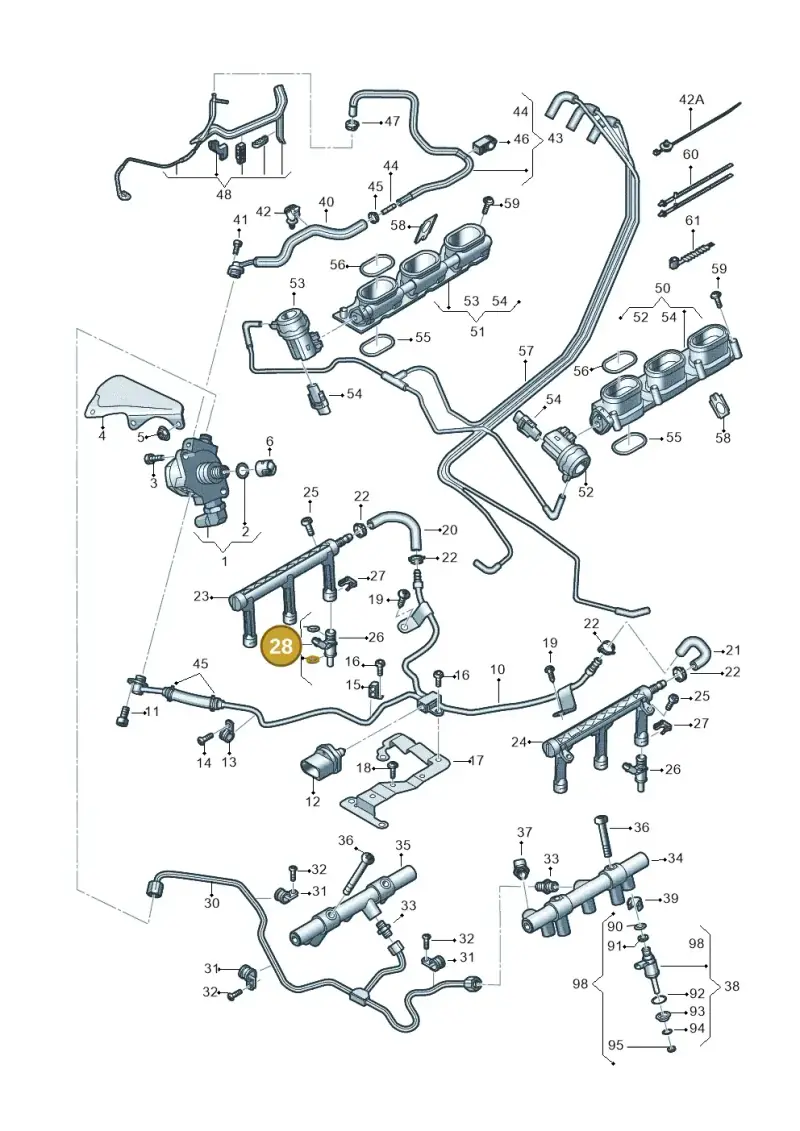 06E998906 — Audi Q7 qu. 3.0 TDI (2015-2019) diagram 771133240, position 28