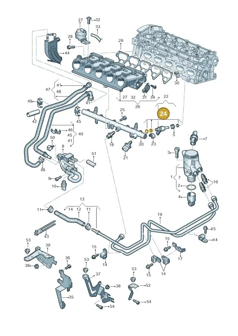 06E998907E — Audi RS3 Sportback (2015-2016) diagram 858133340, position 24