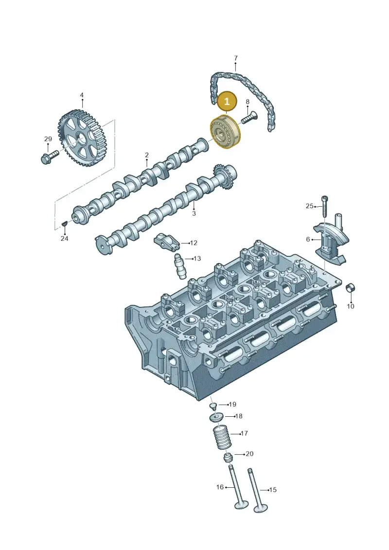 06F109088J — Audi A1 Sportback (2010-2015) diagram 249109320, position 1