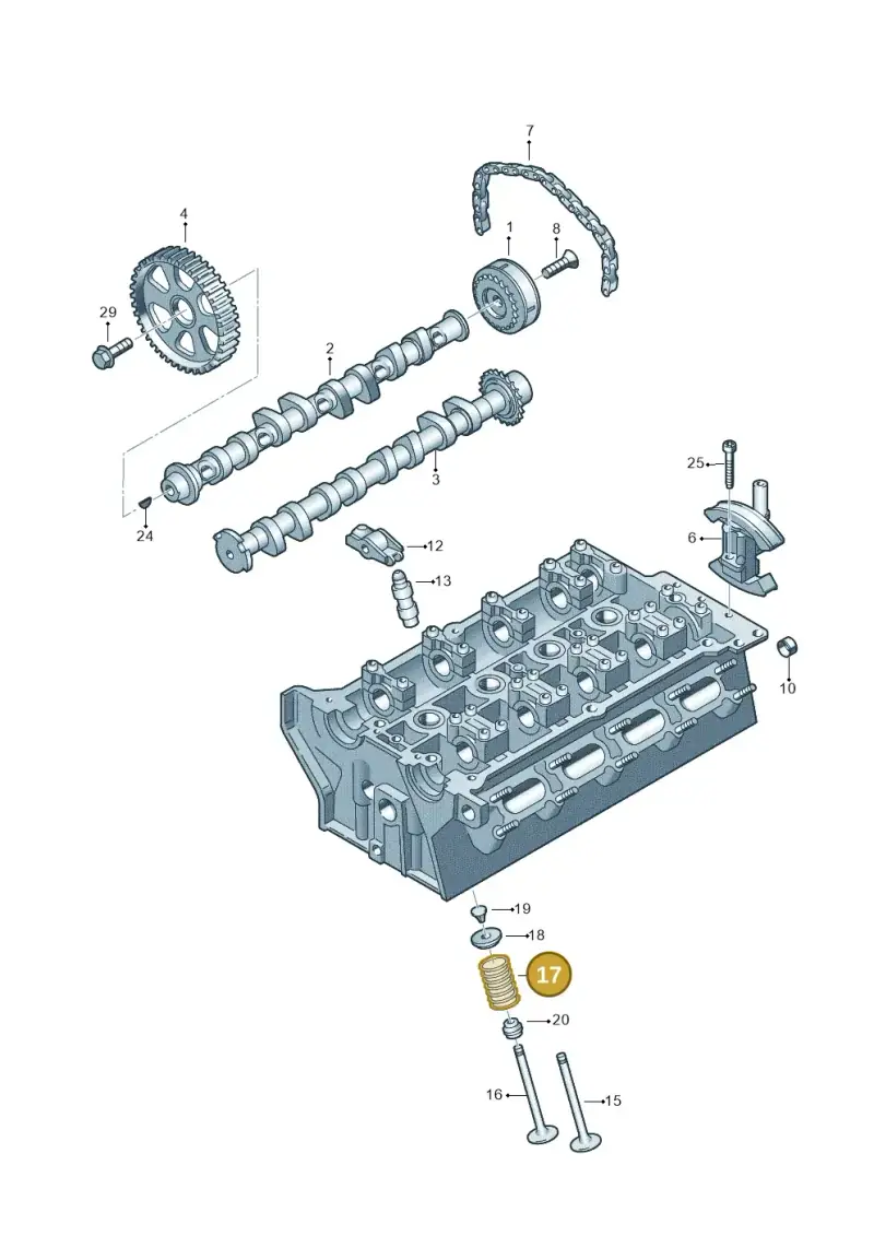 06F109623 — Audi TTS Coupe 2.0 (2010-2014) diagram 249109320, position 17