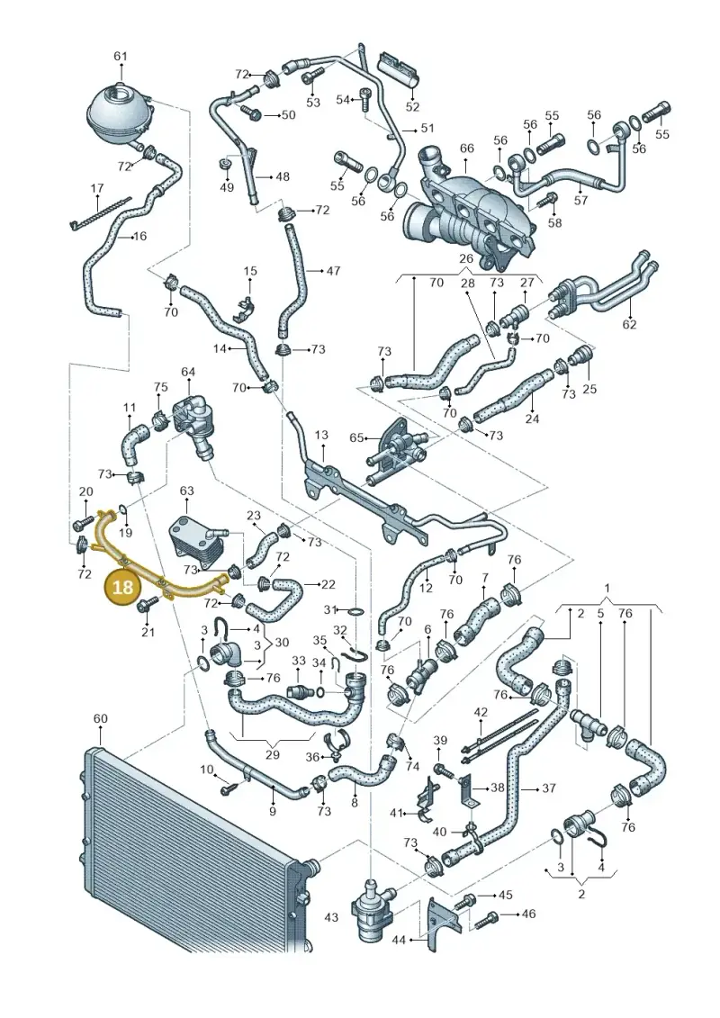 06F121065H — Audi A3 Sportback (2008-2013) diagram 412121660, position 18