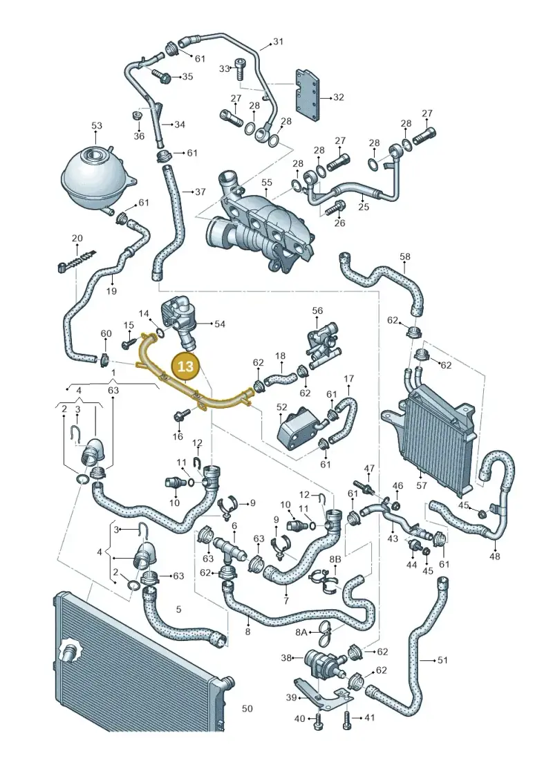 06F121065H — Audi TTS Coupe 2.0 (2010-2014) diagram 609121510, position 13