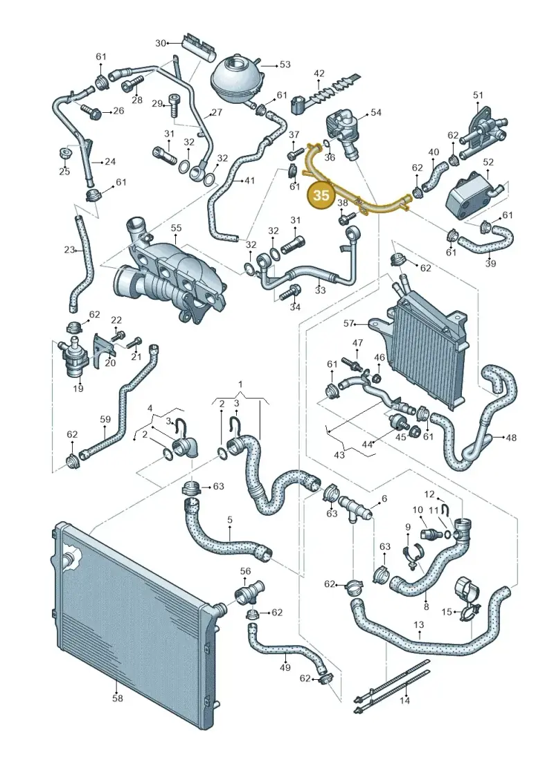 06F121065H — Audi A3 Sportback (2008-2013) diagram 646121590, position 35