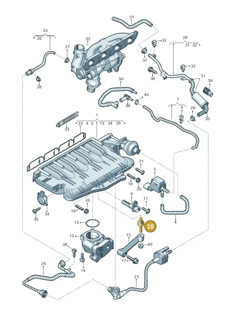 06F121273A — Audi Q5 qu. 2.0 TDI (2012-2017) diagram 647133380, position 18