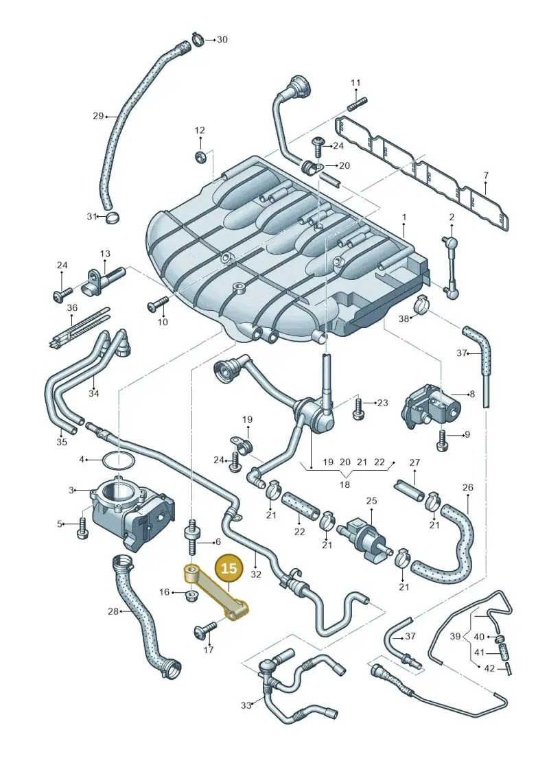 06F129723F — Audi TTS Coupe 2.0 (2010-2014) diagram 412133420, position 15