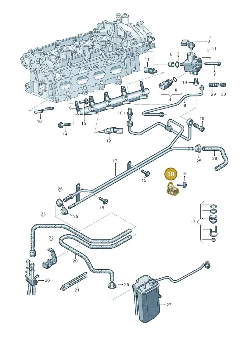06F130401A — Audi A4/S4 Cabrio./qu. 07> (2006-) diagram 412133450, position 18