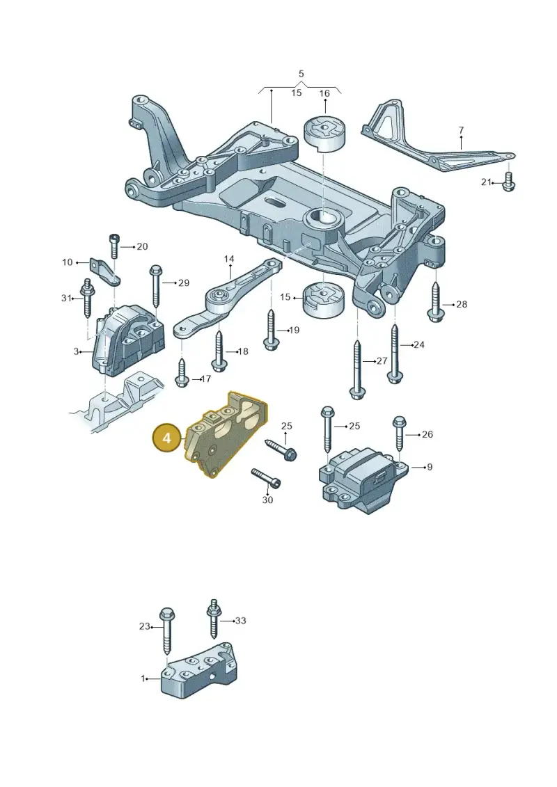 06F199207H — Audi TTS Coupe 2.0 (2010-2014) diagram 707199200, position 4