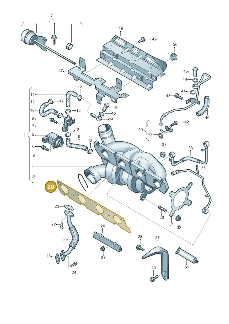 06F253039F — Audi Q3 2.0 TDI (2014-2019) diagram 645145520, position 20