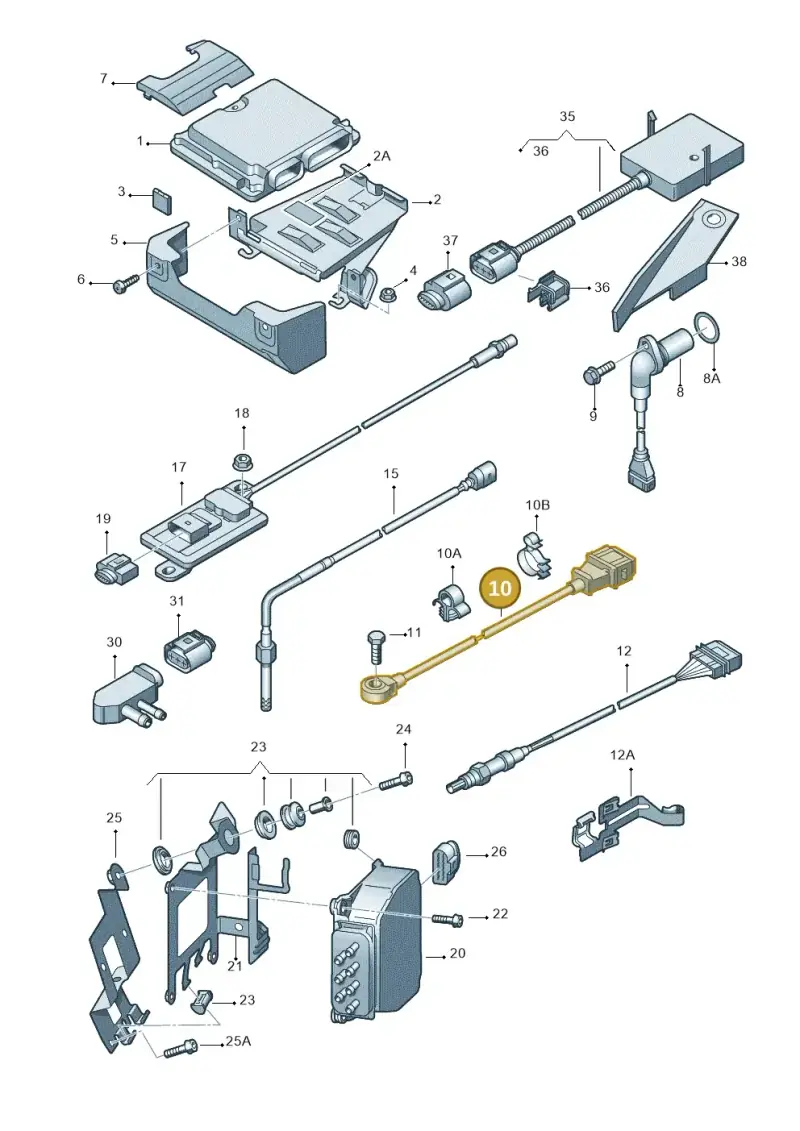 06F905377 — Audi A3 Sportback (2008-2013) diagram 412906000, position 10