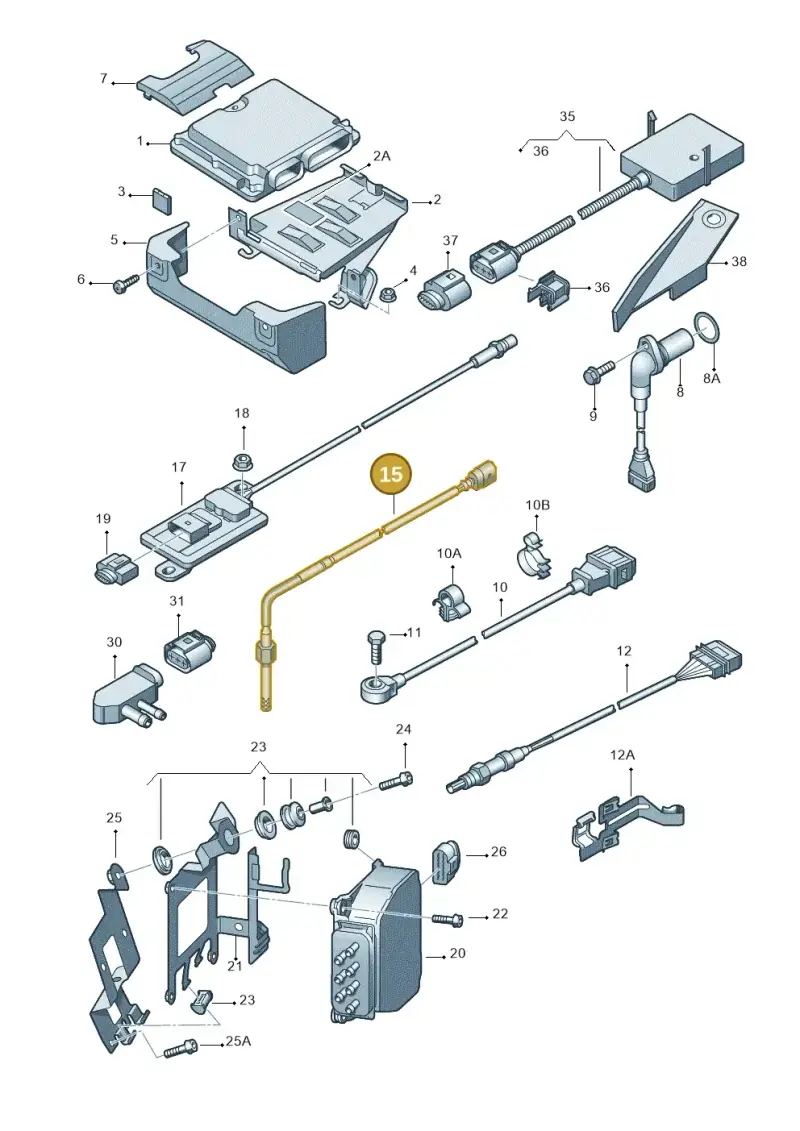 06F906088D — Audi A3/S3/quattro (2005-2007) diagram 412906000, position 15