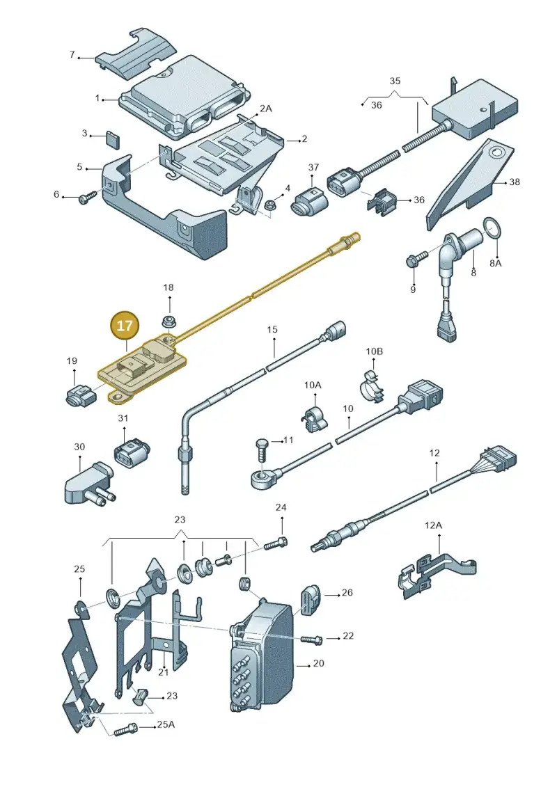 06F907807F — Audi A3/S3/quattro (2005-2007) diagram 412906000, position 17