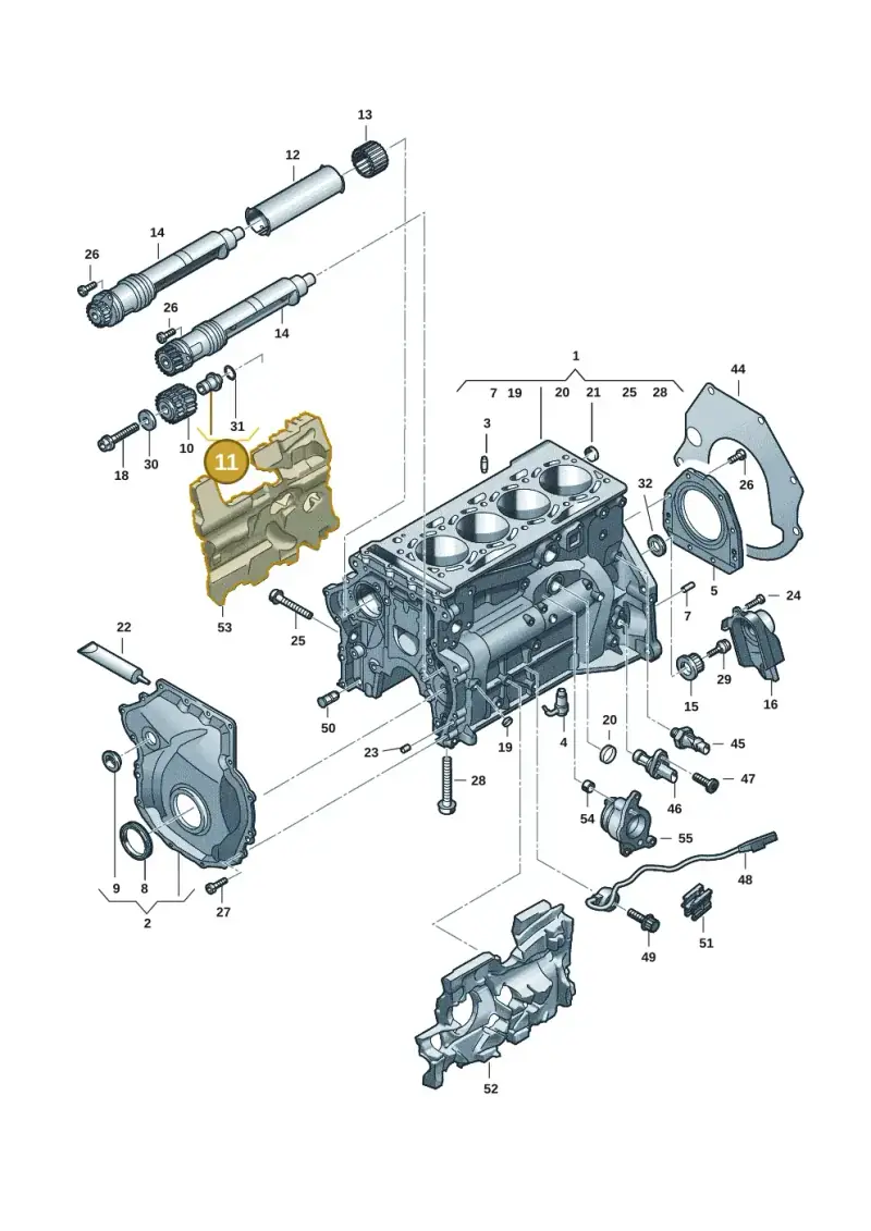 06H103559B — Audi A5 Limo 2.0 (2024-) diagram 849103017, position 11
