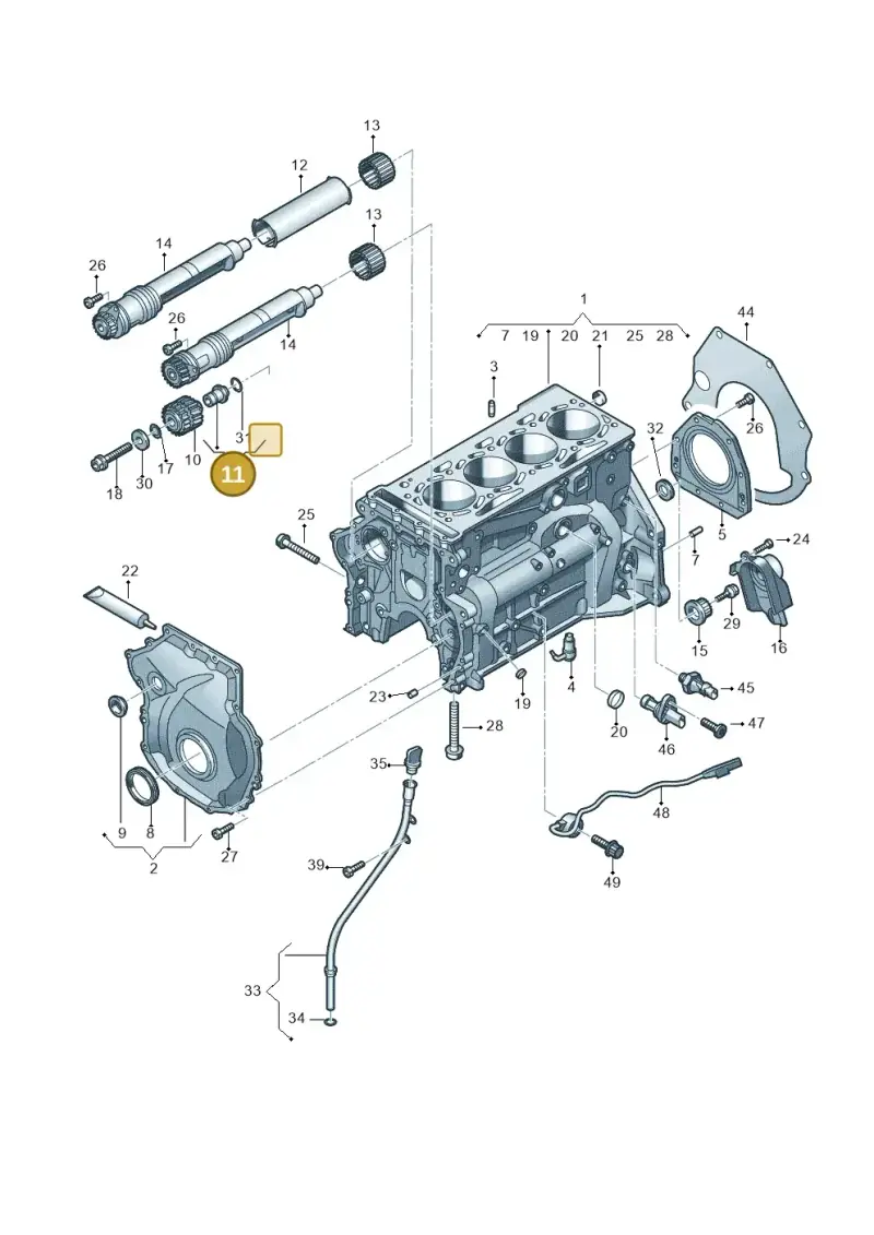 06H103559C — Audi Q5 (2016-2020) diagram 848103120, position 11