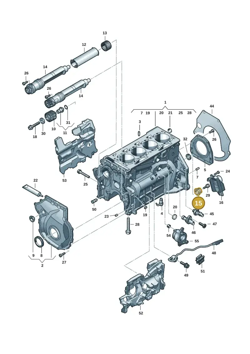 06H103731G — Audi A5 Limo 2.0 (2024-) diagram 849103017, position 15