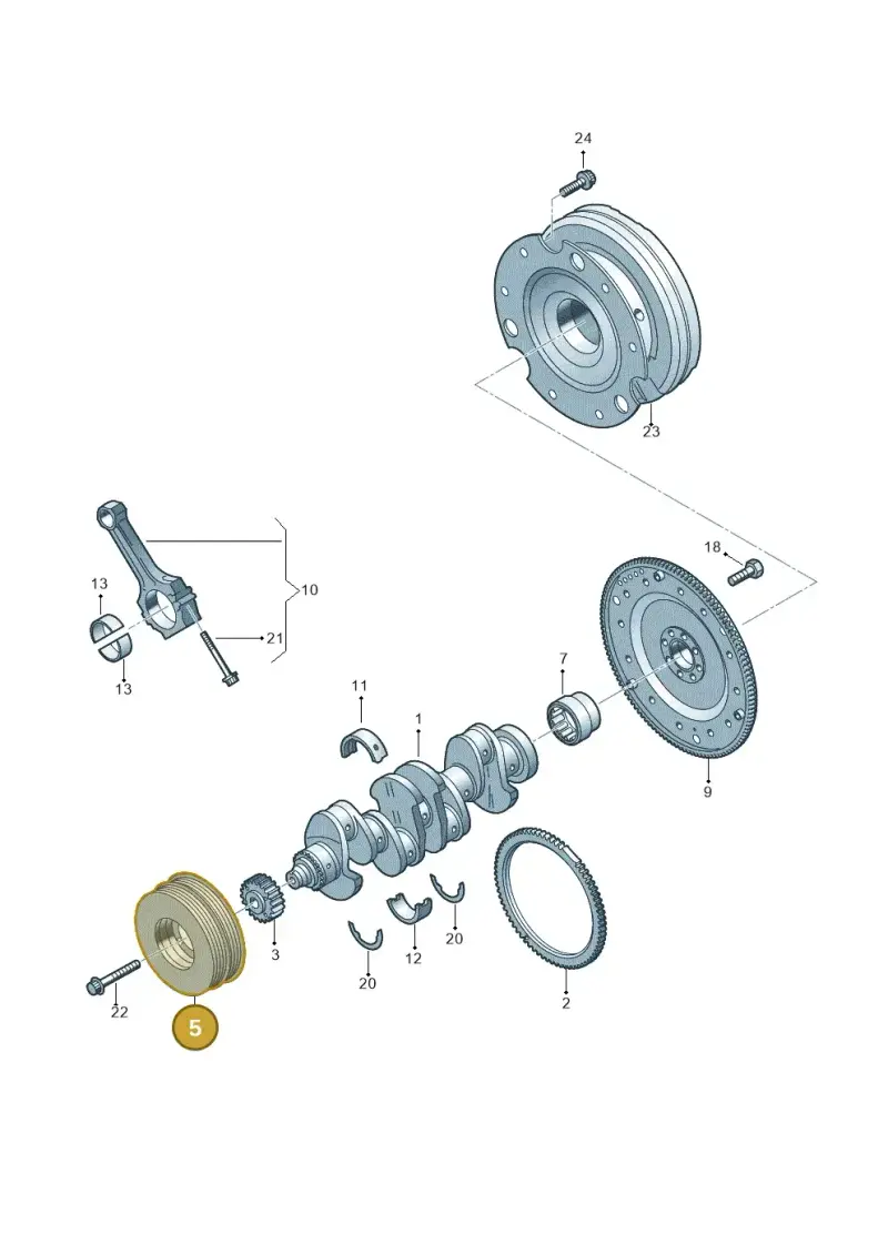 06H105243Q — Audi A5 Limo 2.0 (2024-) diagram 849105100, position 5