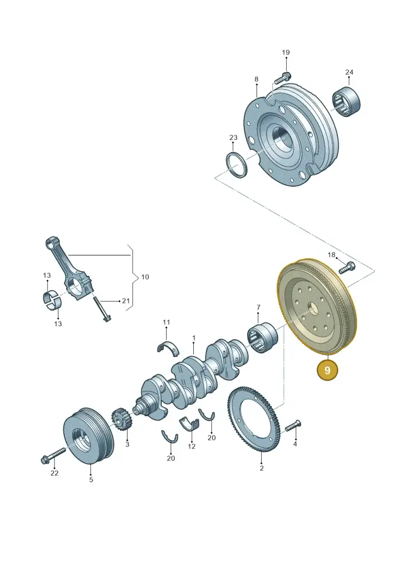 06H105323R — Audi A7 Sportback (2014-2018) diagram 724105050, position 9