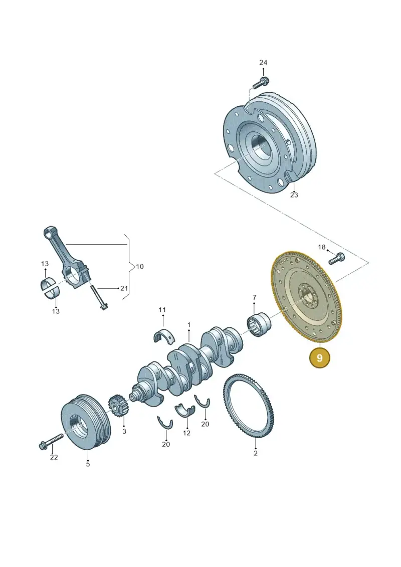 06H105323R — Audi A5 Limo 2.0 (2024-) diagram 849105100, position 9