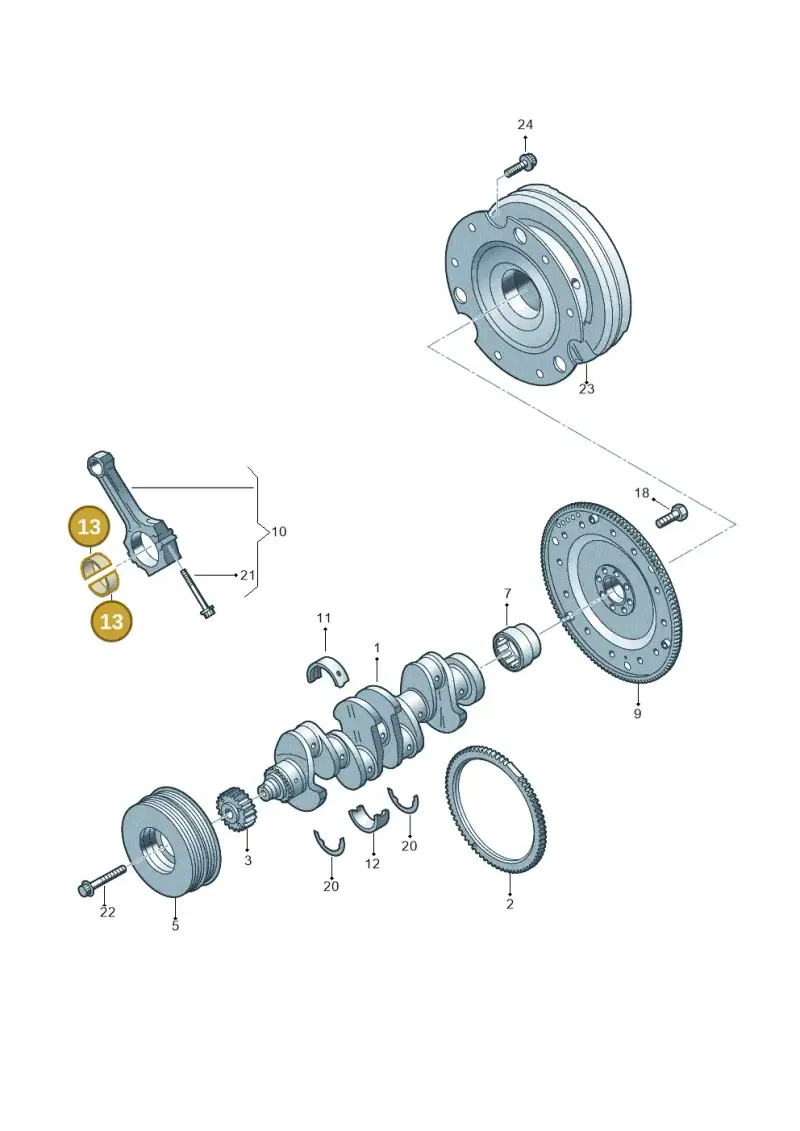 06H105701P — Audi Q8 Quattro 3,0 (2018-) diagram 849105100, position 13
