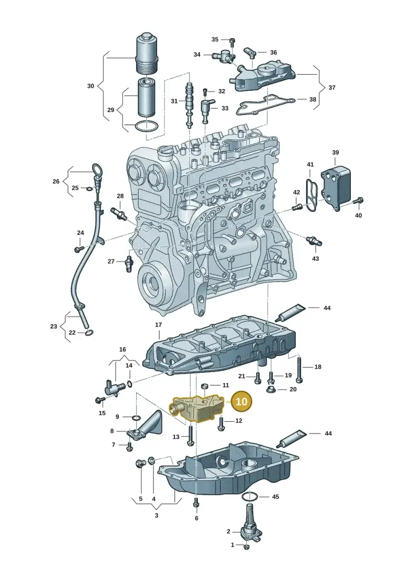 06H115105GE — Audi A3 Sportback (2019-2021) diagram 596103015, position 10