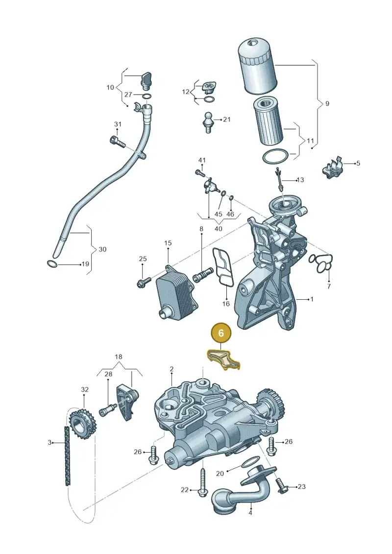 06H115175E — Audi Q5 (2016-2020) diagram 850115050, position 6