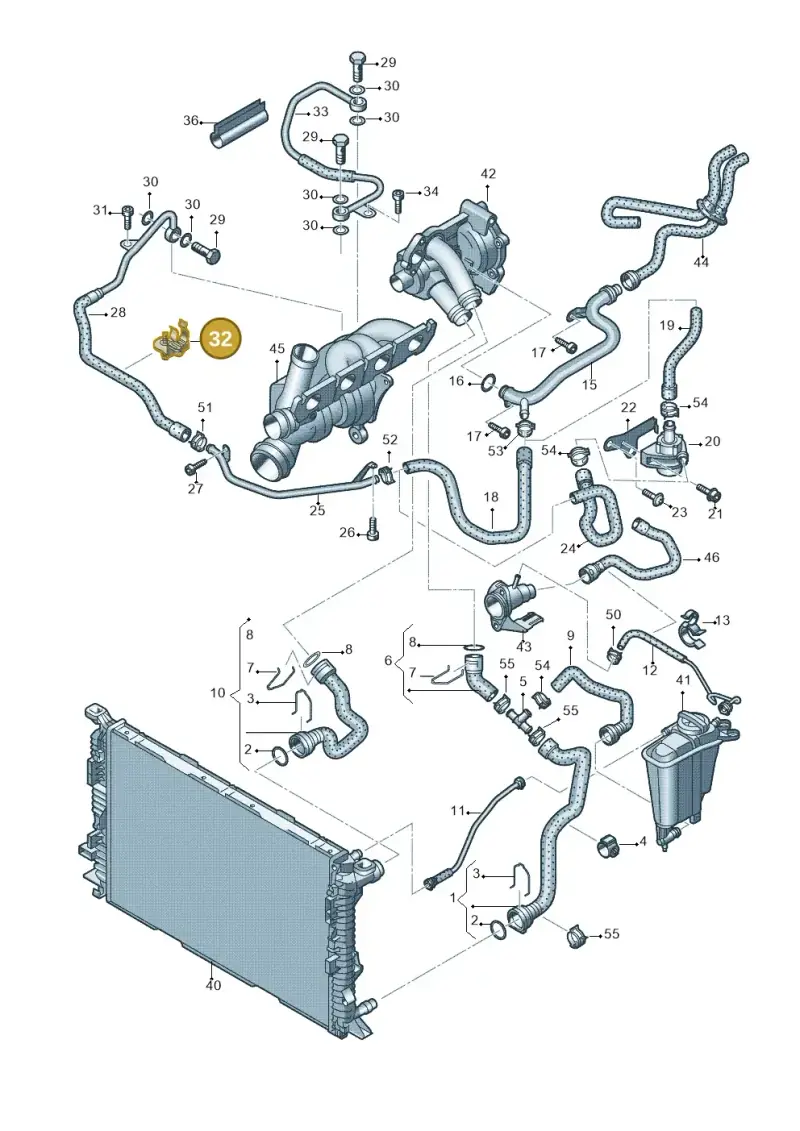 06H115261H — Audi A4 Av. Allroad (2008-2016) diagram 636121300, position 32