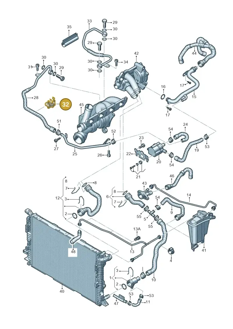 06H115261H — Audi Q5 qu. 2.0 TDI (2012-2017) diagram 647121410, position 32