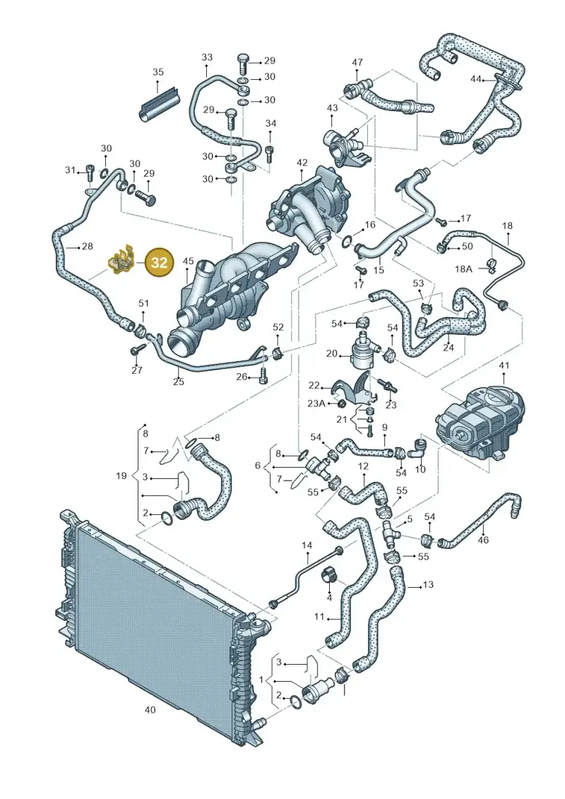 06H115261H — Audi A6 2.0 tdi (2010-2015) diagram 717121110, position 32