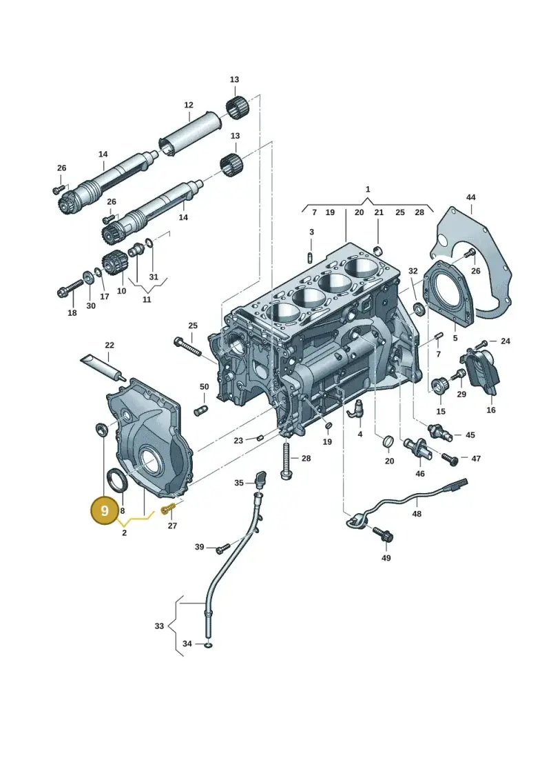 06H115418AA — Audi A6 2.0 (2018-) diagram 848103121, position 9